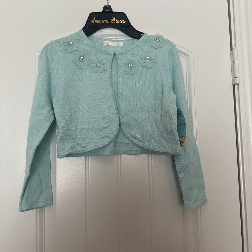 American Princess Floral Embellished Cardigan - Adorable!